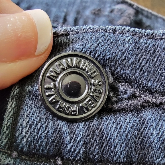 Women's 7 For All Mankind Black Straight Leg Jeans Size 30 - Picture 8 of 8